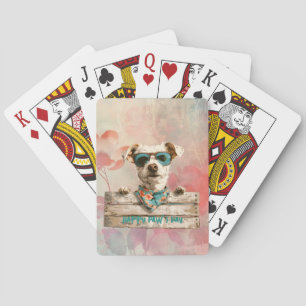 Coole Hunde Sonnenbrille Happy Paw's Day Spielkarten
