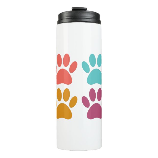 Coole Hundepapierdrucke Thermosbecher (Vorderseite)