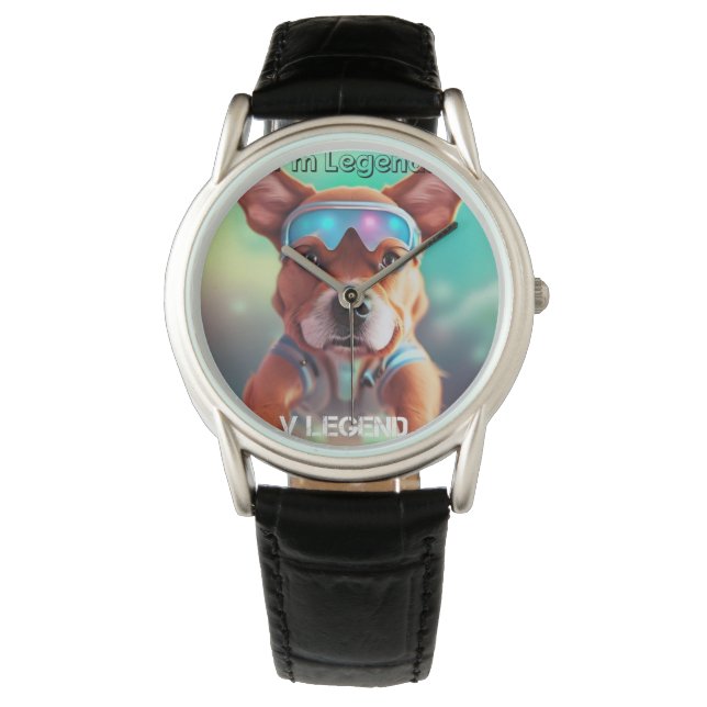 COOLE HUNDSEITE FÜR MÄNNER, FÜR KINDER FÜR VATER T ARMBANDUHR (Vorderseite)