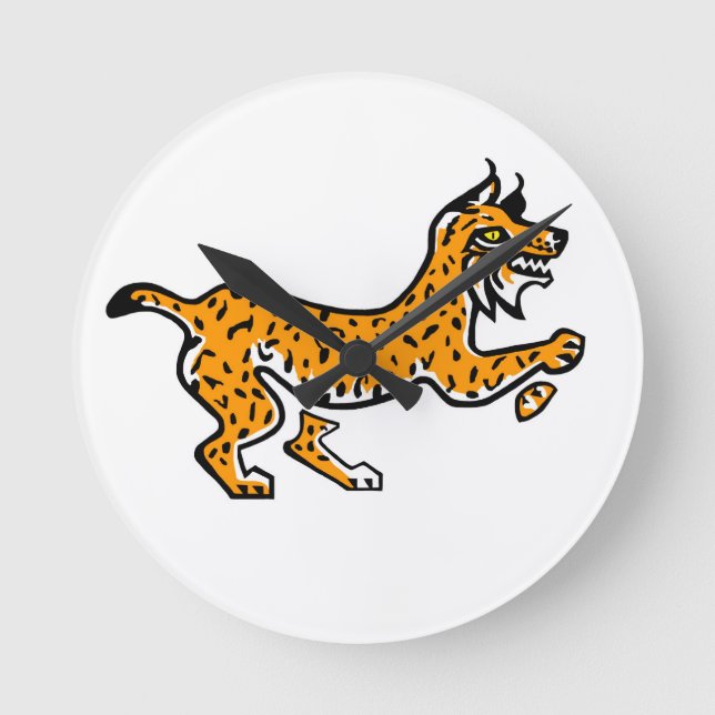 Coole iberische LYNX - gefährdete Arten - Runde Wanduhr (Vorderseite)