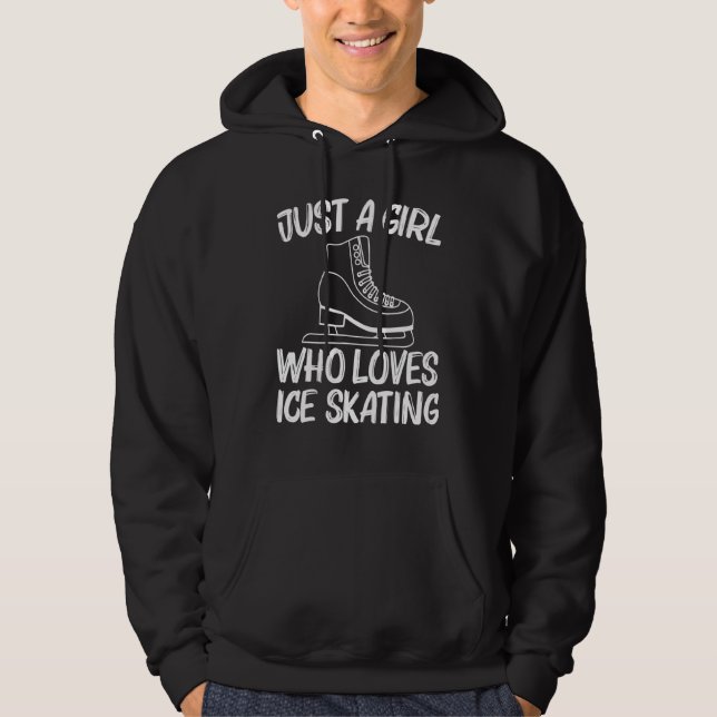 Coole Ice-Skaten für Mädchen Kinder-Abbildung Spee Hoodie (Vorderseite)