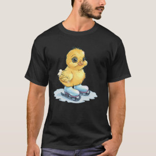 Coole Ice Skaten Shoes mit lustigem Chick Outfit T-Shirt