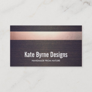 Coole Imitate Rose Goldfolie gestreift Modernes Ho Visitenkarte