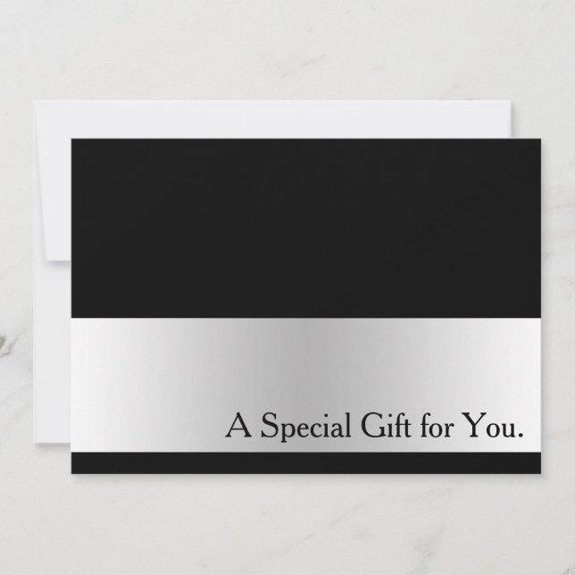 Coole Imitate Silver Strip Modernes Geschenkgutach (Vorderseite)