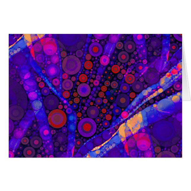 Coole Indigokonzentrische Kreise Abstraktes Mosaik (Vorderseite (Horizontal))