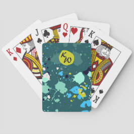 Coole Initialen für den grünen Spritzer Spielkarten