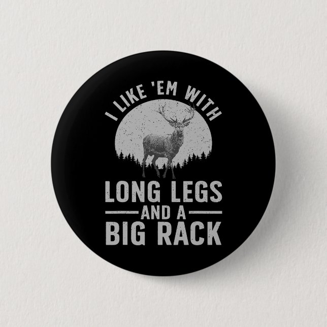 Coole Jagdkunst für Männer Wildli Jagd Button (Vorderseite)