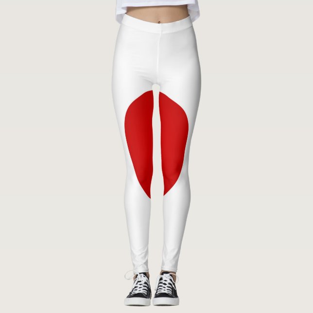 Coole japanische Flagge Leggings (Vorderseite)