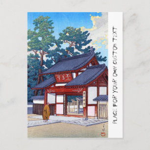 Coole japanische Hasui Kawase Dorfszene Postkarte