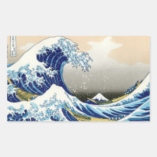 Coole japanische Klassik fuji view art Rechteckiger Aufkleber