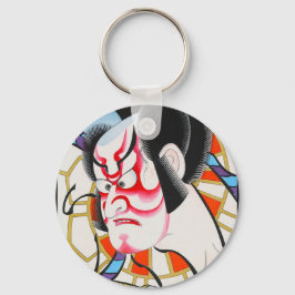 Coole japanische traditionelle Kabuki Make-Tadamas Schlüsselanhänger