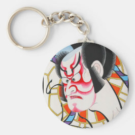 Coole japanische traditionelle Kabuki Make-Tadamas Schlüsselanhänger