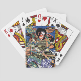 Coole japanische Ukiyo-e-legendäre Kriegerin Samur Spielkarten