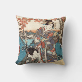 Coole japanische Vintage Ukiyo-e geisha alte Rolle Kissen