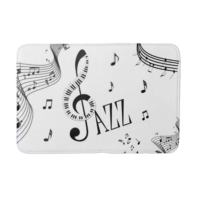 Coole Jazzmusik Badematte (Vorderseite)
