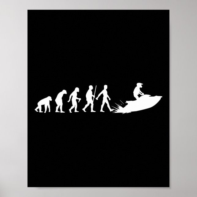 Coole Jet Ski für Männer Evolution Wasserski Poster (Vorne)