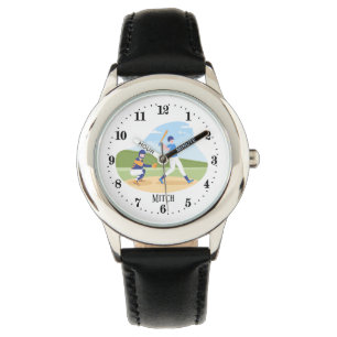 coole Jungen Baseball Sportbegeisterte geben Namen Armbanduhr