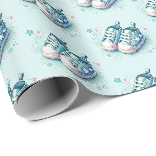 Coole Jungen Duschkacheln Geschenkpapier (Rolleneckpunkt)
