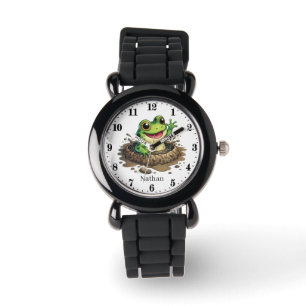 Coole Jungen Froschliebhaber geben Namen Armbanduhr