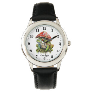 Coole Jungen Froschliebhaber geben Namen Armbanduhr