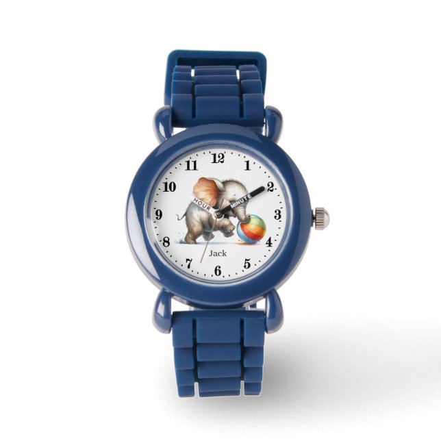 Coole Jungen geben den Namen Elephant Armbanduhr (Vorderseite)