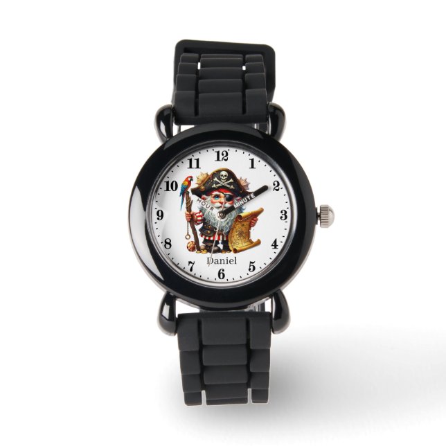 Coole Jungen Pirat geben den Namen Armbanduhr (Vorderseite)