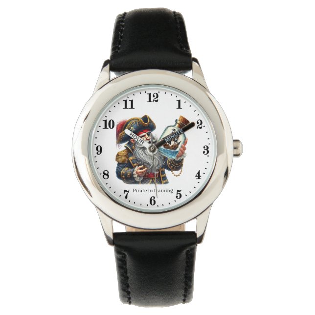 Coole Jungen Pirat geben den Namen Armbanduhr (Vorderseite)