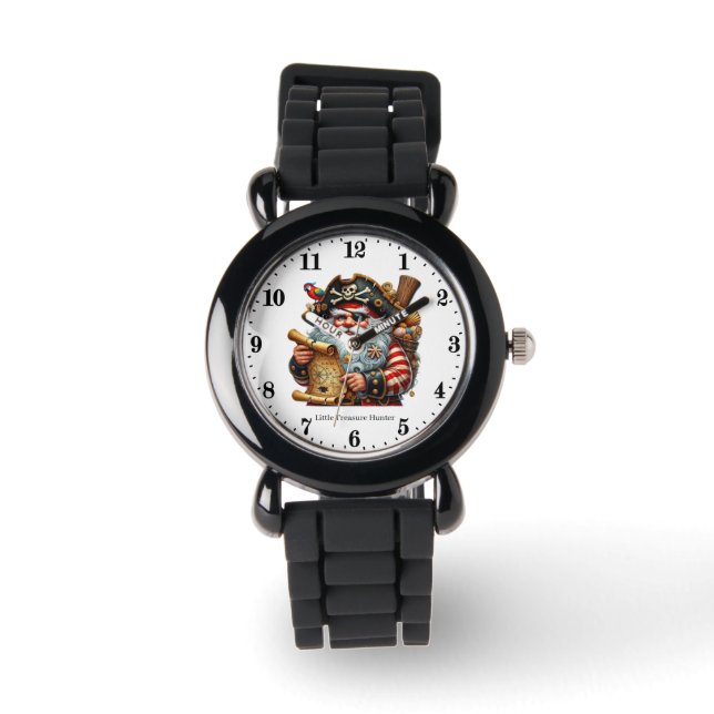 Coole Jungen rauben kleine Schatzsucher Armbanduhr (Vorderseite)