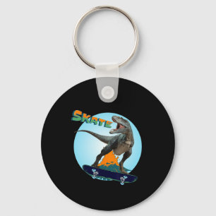Coole Jungen Skateboarding T Rex Dinosaur Skateboa Schlüsselanhänger
