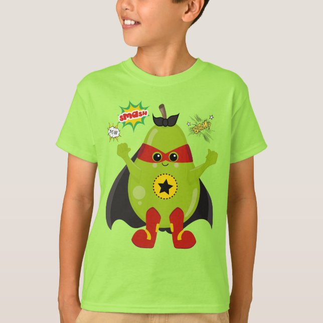 coole Jungen Super-Held Birne Sommer Frühlingssais T-Shirt (Vorderseite)