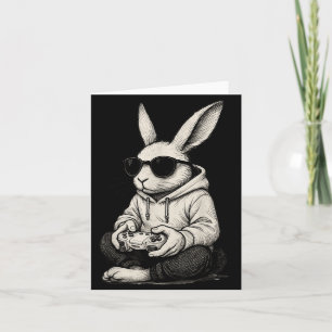 Coole Jungs Osterhase Gamer Videospiel Karte