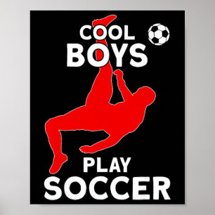 Coole Jungs spielen Fußball  Poster