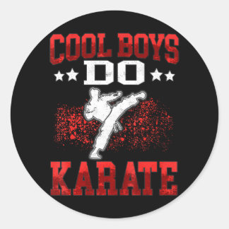 Coole Jungs von Karate Karateka Asiatische Kampfku Runder Aufkleber