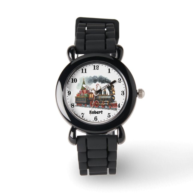 Coole Jungs - Weihnachtszug Armbanduhr (Vorderseite)