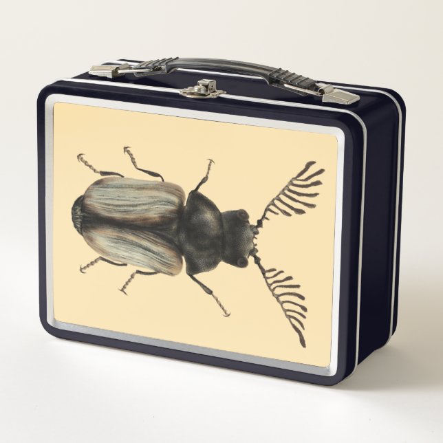 Coole Käfer-Insektenkunst Metall Brotdose (Vorderseite)