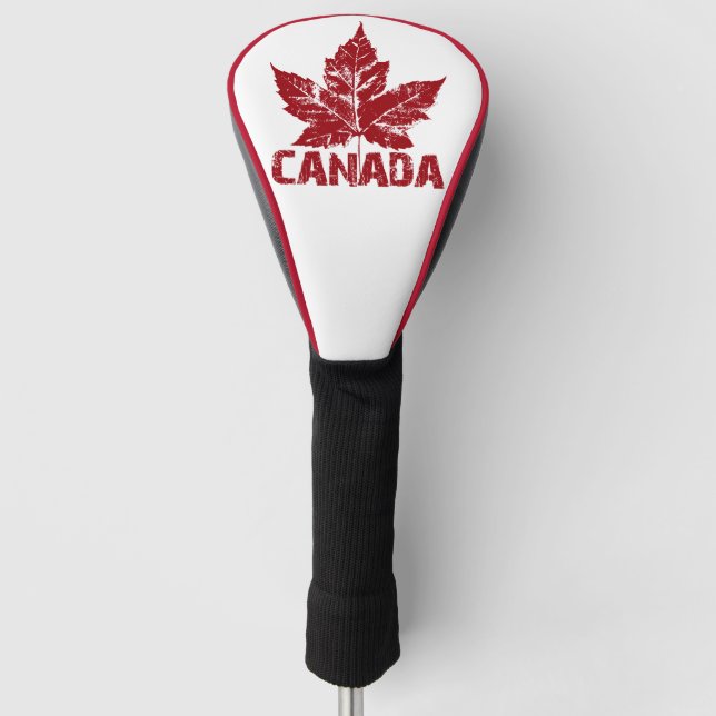 Coole Kanada Golf Retro Kanada Treiberabdeckung Headcover (Vorderseite)