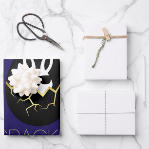Coole Kaninchen-Sonnenbrille Lustiger Osterhasen-S Geschenkpapier Set
