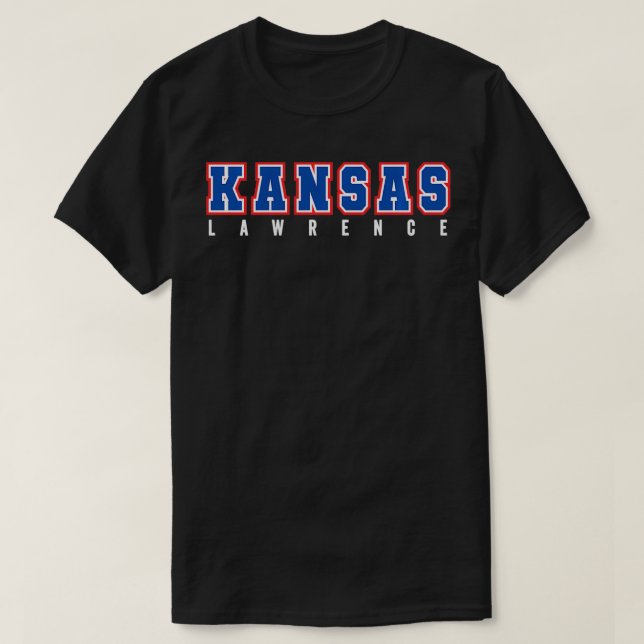 Coole KANSAS Blue & Red Kansas Alle Caps KANSAS Ol T-Shirt (Design vorne)