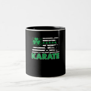 Coole Karate-Kicking Zweifarbige Tasse