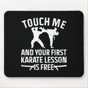 Coole Karate Kunst für Männer Frauen Karate Schwar Mousepad