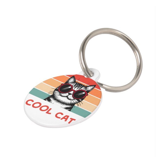 Coole Katze 2 Haustiermarke (Seite)
