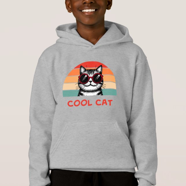 Coole Katze 2 Hoodie (Vorderseite)