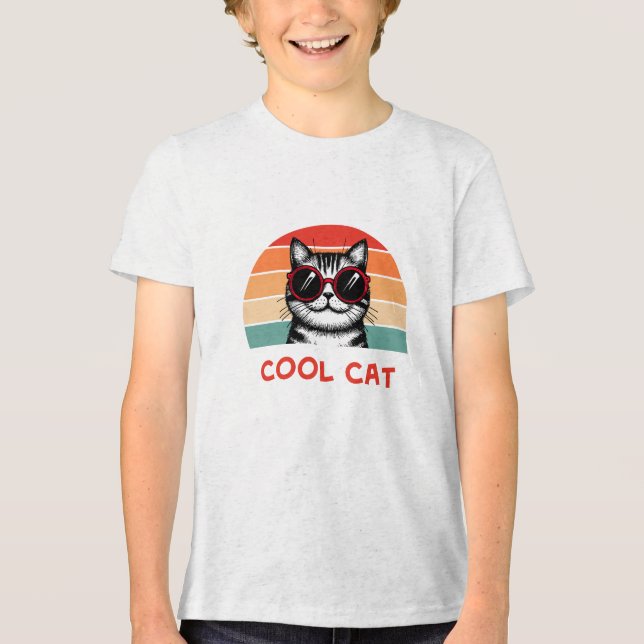 Coole Katze 2 Tri-Blend Shirt (Vorderseite)