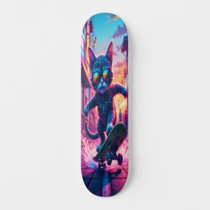 Coole Katze auf Rädern 2 Skateboard