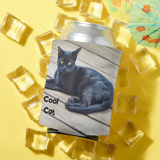 Coole Katze Black Cat Cosy Can Cooler Dosenkühler (In Situ Sommer)