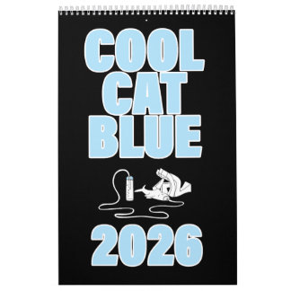Coole Katze Blue 2026 Kalender