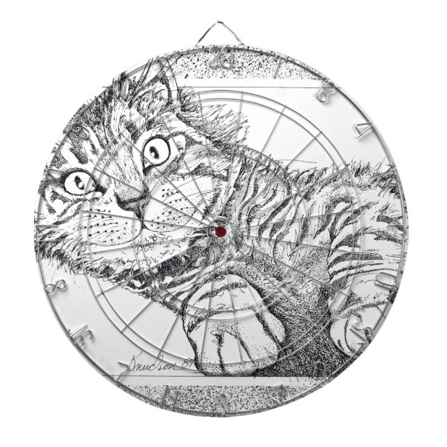 Coole Katze Dartscheibe (vorne)
