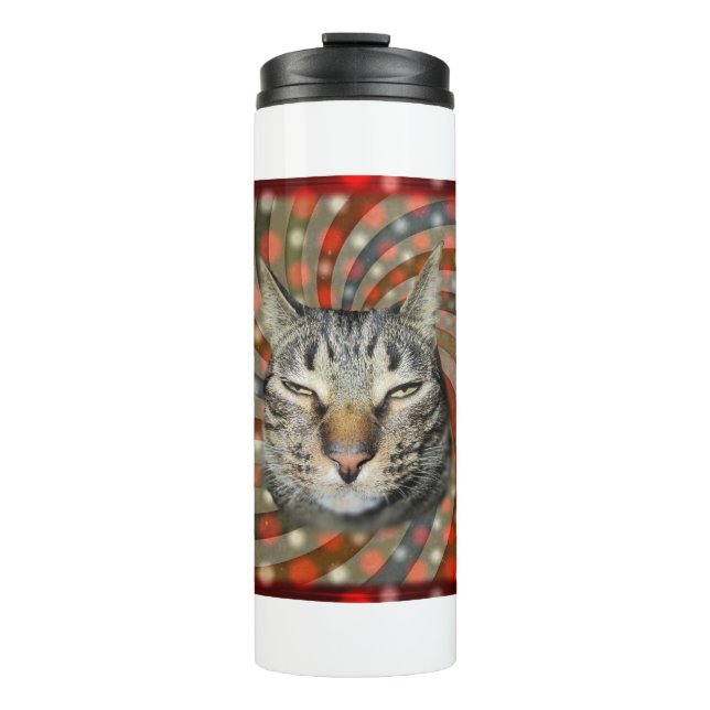 Coole Katze - DU KANNST Deinen Geschenk! Thermosbecher (Vorderseite)
