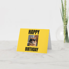 Coole Katze Geburtstagskarte für Katzen Liebhaber, Karte