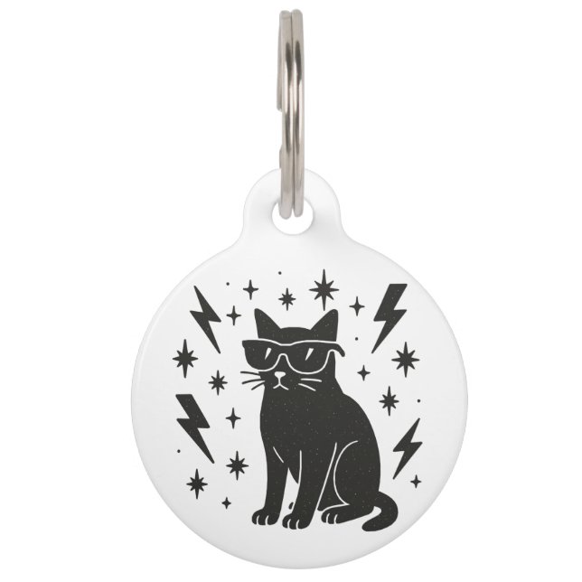 Coole Katze Haustiermarke (Vorderseite)